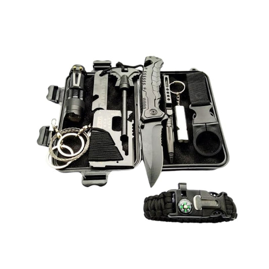 10 Piece Survival Kit (Black)