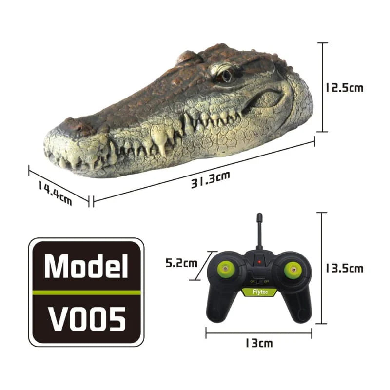 RC Boats Ship Novelty Toys Simulation Crocodile Head 2.4G Remote Control Funny Alligator Kids Children Electric Spoof Prank Gift
